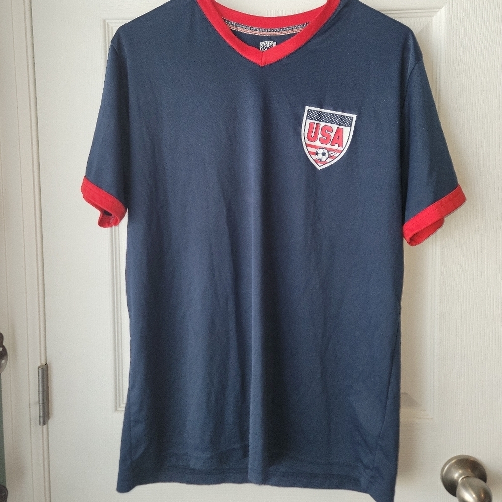 Striker USA Soccer Jersey Short Sleeve V neck SZL